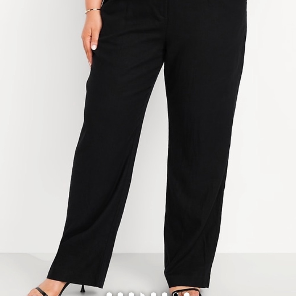 Old Navy Taylor Extra High Waisted Wide Leg Black Women's Trouser Pants XL